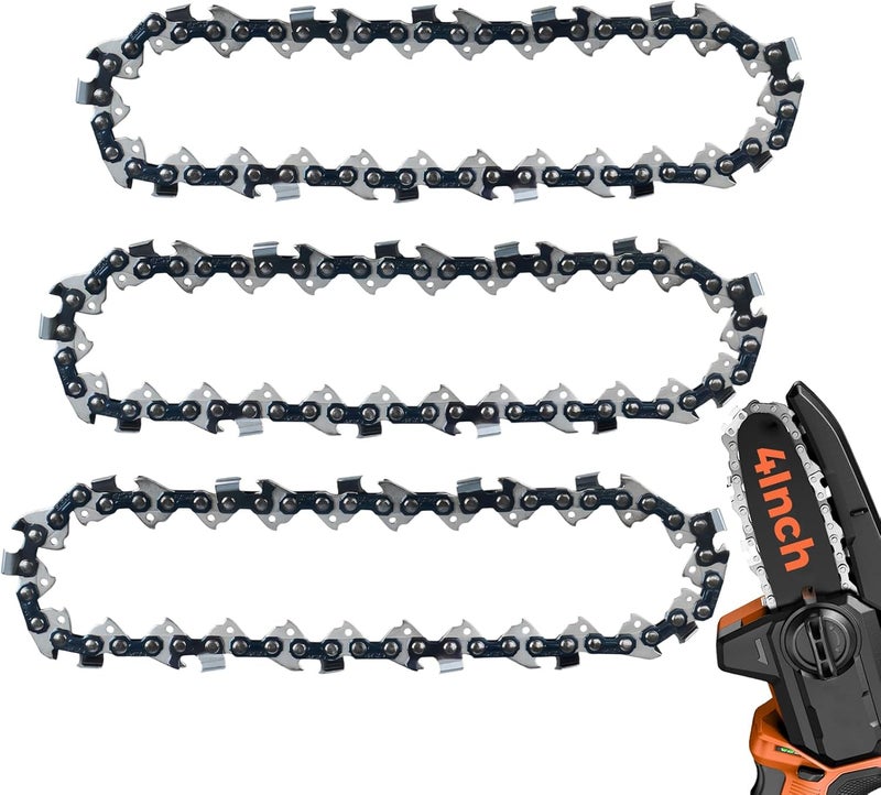 EXSHP 4 Inch Mini Saw Chain .325" Mini-pitch .043 Gauge 26 Drive Link for MAKITA Chainsaw Chain UC100DZ (3 Packs) (94X-6) - Image 1